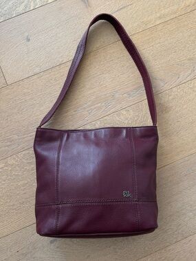 The Sak De Young Leather Hobo Bag Black Cherry